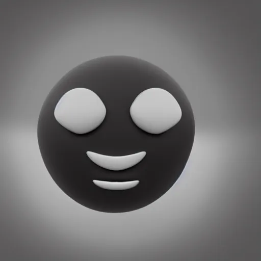 Image similar to sad emoji, 3d render