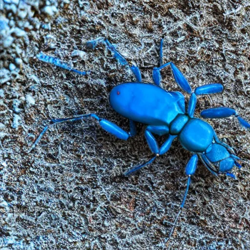 Image similar to a rare blue ant found in the desert