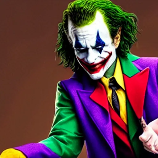 Prompt: film still of Ben Shapiro as joker in the new Joker movie