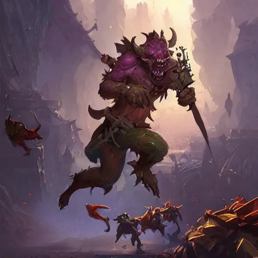 Prompt: goblin steal a bag of gold coins, hearthstone art style, epic fantasy style art by Craig Mullins, fantasy epic digital art, epic fantasy card game art by Greg Rutkowski