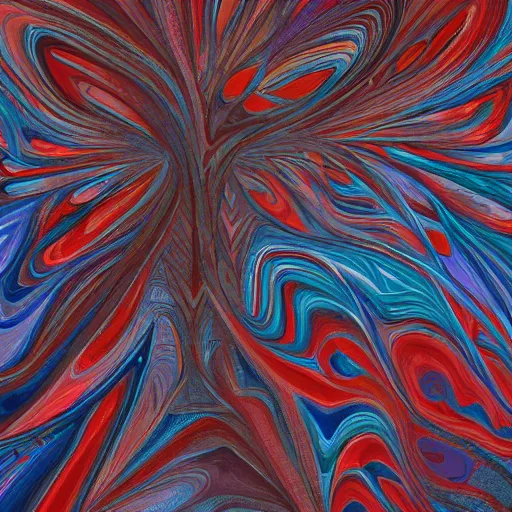 Prompt: the brittle. digital painting, vertical, intricate, beautiful, detailed, grunge, illustration, abstract art by georgia o'keeffe, trending on artstation. blue, dark red and dark purple color scheme, gradient darker to bottom