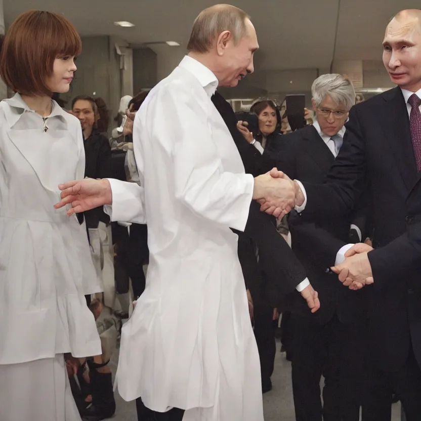 Prompt: vladimir putin meets ayanami rei