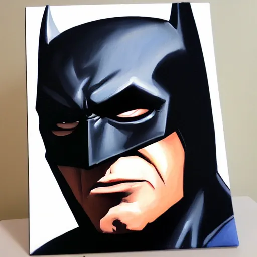 Image similar to a portrait painting of the batman