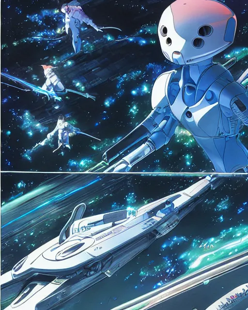 Image similar to spaceship in the form of a rodent, cybernetic enhancements, art by makoto shinkai and alan bean, yukito kishiro