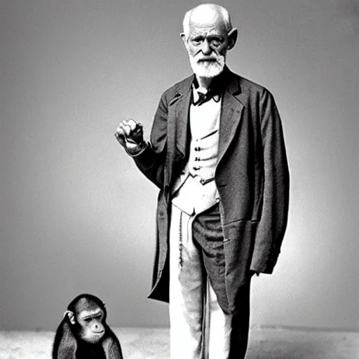 Image similar to sigmund freud as a monkey