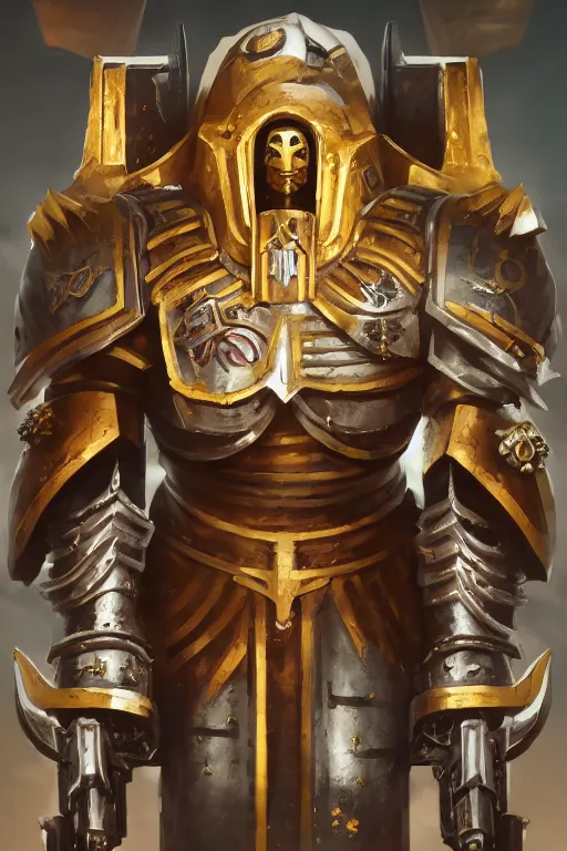 Image similar to armor portrait heros warhammer 4 0 k horus heresy fanart - the primarchs emperor by johannes helgeson animated with vfx concept artist & illustrator global illumination ray tracing hdr fanart arstation zbrush central hardmesh 8 k octane renderer comics stylized