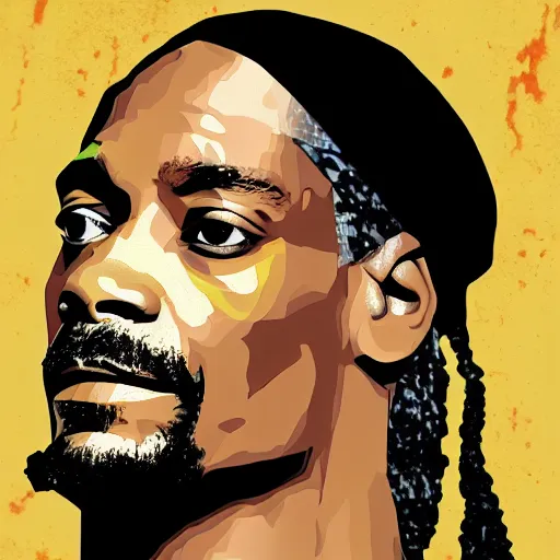 Image similar to snoop dog wpap art