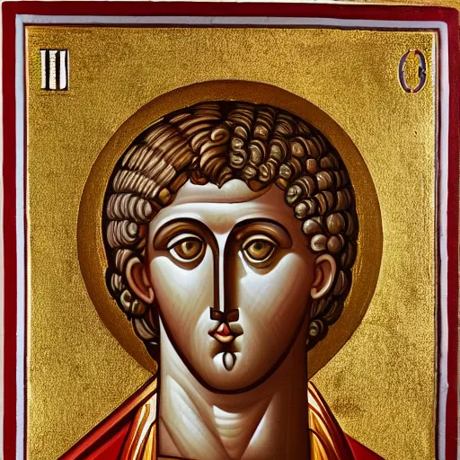 Image similar to Apollo the Olympian, Byzantine Orthodox icon