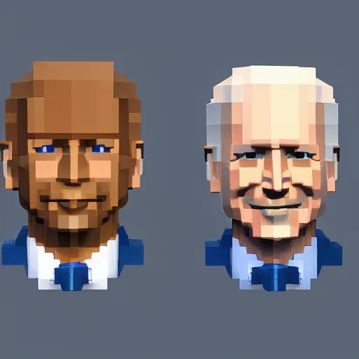 Prompt: joe biden isometric, voxels, game art, detailed, high resolution