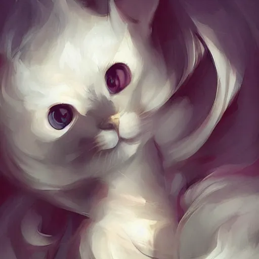 Prompt: A cute cat figure by charlie bowater