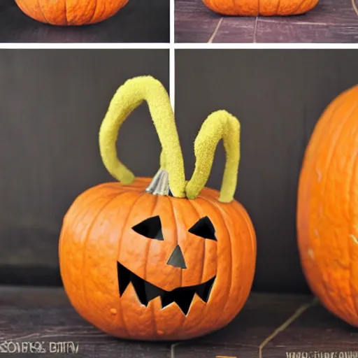 Image similar to spider that transforms into pumpkin packaging