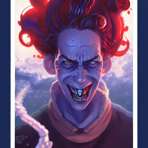 Image similar to an cosmic horror lithograph of jughead, by stanley artgerm lau, wlop, rossdraws, james jean, andrei riabovitchev, marc simonetti, and sakimichan, tranding on artstation