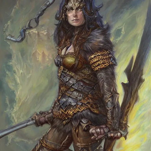 Image similar to Cat warrior fantasy D&D, portrait art by Donato Giancola and James Gurney, digital art, trending on artstation