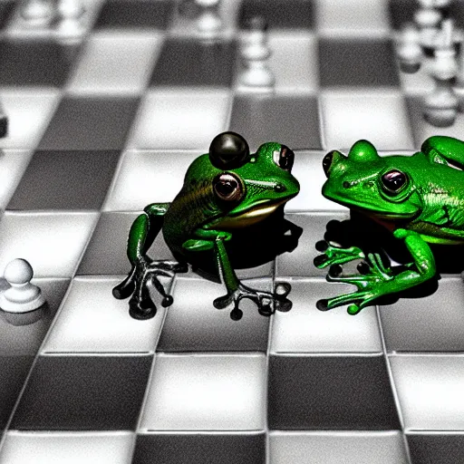 Prompt: hyperrealistic film still of two frogs playing chess stunning 3 d render, inspired by istvan sandorfi & greg rutkowski & unreal engine, perfect facial symmetry, dim volumetric cinematic lighting, 8 k octane comprehensive render, extremely hyper - detailed, incredibly lifelike attributes, intricate, real flesh texture, masterpiece, artstation, stunning,