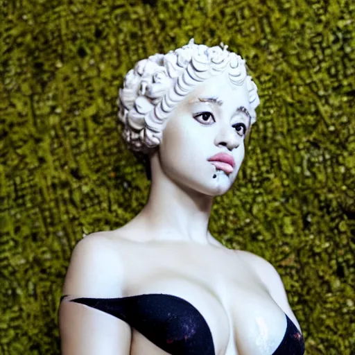 Image similar to doja cat as a greek marble statue, female beauty