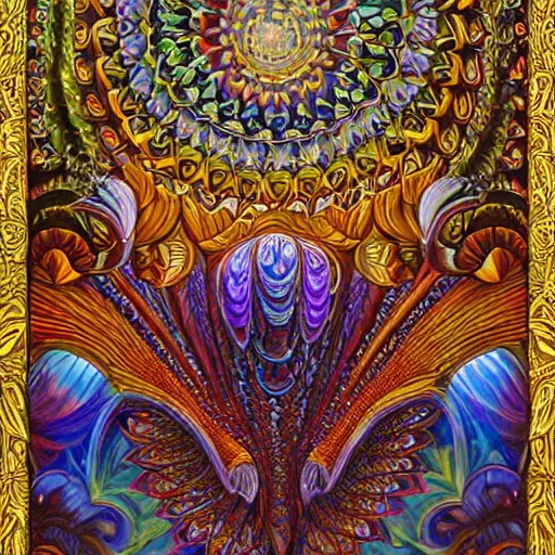 Image similar to art by john stephens and alex gray