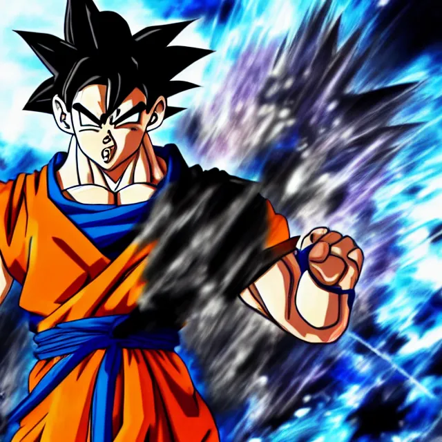 Prompt: goku in the style of metal gear in the style of metal gear rising detailed realistic hd 8 k high resolution