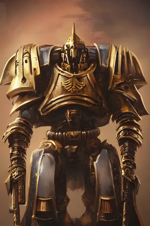 Image similar to armor portrait heros warhammer 4 0 k horus heresy fanart - the primarchs emperor by johannes helgeson animated with vfx concept artist & illustrator global illumination ray tracing hdr fanart arstation zbrush central hardmesh 8 k octane renderer comics stylized