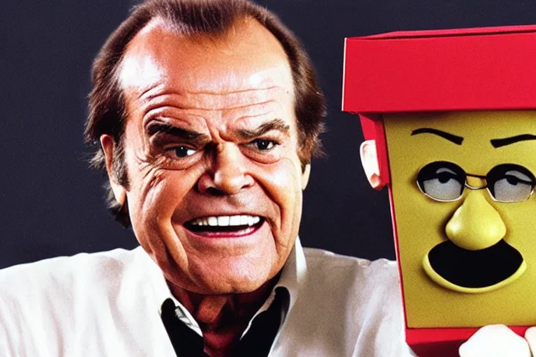 Image similar to Jack Nicholson jack in a box toy