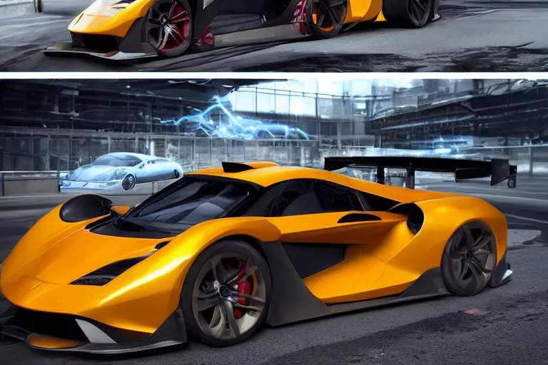 Image similar to sport car gran turismo 7 forza horizon need for speed fast and furious 5 unreal engine supercar hypercar game concept car octane render, 4 khd 2 0 2 2 3 d cgi rtx style chrome reflexion global illumination ray tracing hdr arstation by ian pesty by jesper ejsing pixar and disney unreal