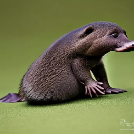 Prompt: a platypus - cat - hybrid with a beak, animal photography, wildlife photo, award winning