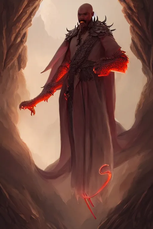 Image similar to human with dragon face, wearing simple robes, highly detailed, d & d, fantasy, highly detailed, digital painting, trending on artstation, concept art, sharp focus, illustration, global illumination, shaded, art by artgerm and greg rutkowski and fuji choko and viktoria gavrilenko and hoang lap