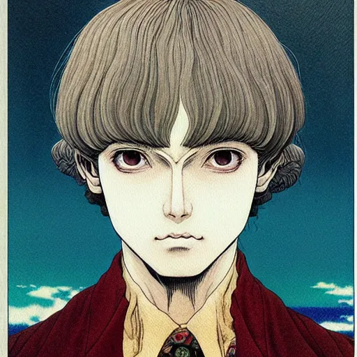 Image similar to prompt: Portrait painted in Miyazaki color style drawn by Katsuhiro Otomo and Takato Yamamoto, inspired by Fables, china doll face, smooth face feature, intricate oil painting, high detail, sharp high detail, manga and anime 2000