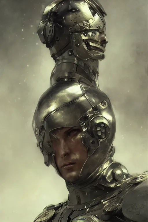 Image similar to sergey chaly closeup portrait futuristic fractal fightsuit gaston bussiere craig mullins j. c. leyendecker short wet hair richard avedon peter lindbergh monochrome studio lighting