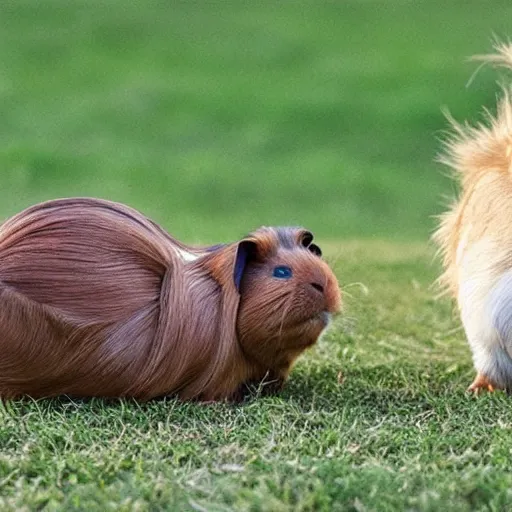 Image similar to half guinea pig half lion