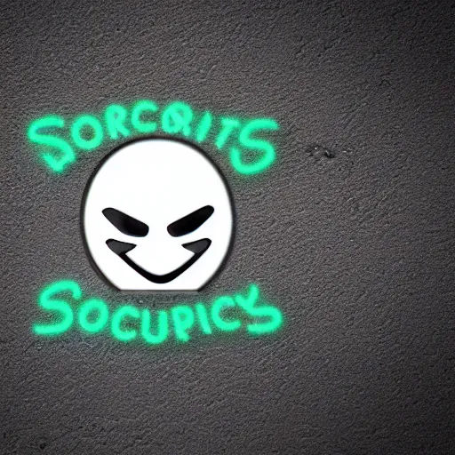 Prompt: anonymous society neon logo