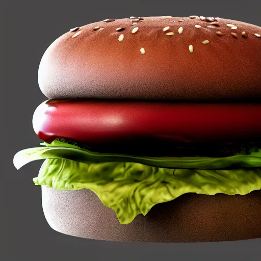 Image similar to 🍔, hyperrealism, 8k