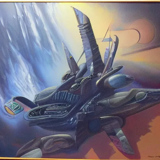 Image similar to A beautiful painting of a neblua Jim Burns