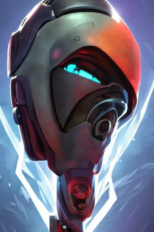 Image similar to epic mask helmet robot ninja portrait stylized as fornite style game design fanart by concept artist gervasio canda, behance hd by jesper ejsing, by rhads, makoto shinkai and lois van baarle, ilya kuvshinov, rossdraws global illumination radiating a glowing aura global illumination ray tracing hdr render in unreal engine 5