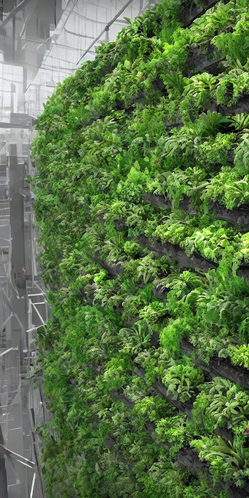 Prompt: a vertical farm, photorealistic rendering. artstation, 4 k, hyperrealism