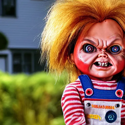 Image similar to Chucky the killer doll on an episode of Full House 8k