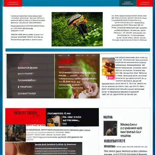 Image similar to a generic webpage design, text paragraphs in left, illustration images on the right column