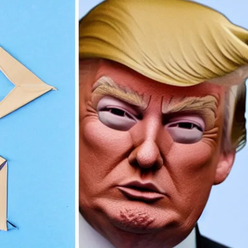 Prompt: Origami Donald Trump