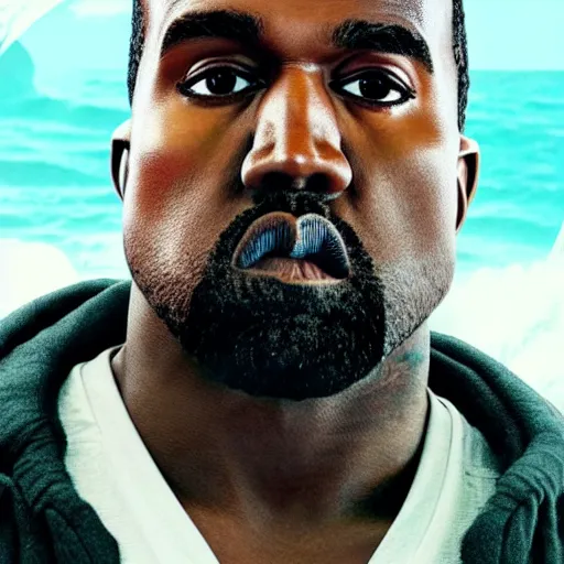 Image similar to kanye west as an aquaman 4k