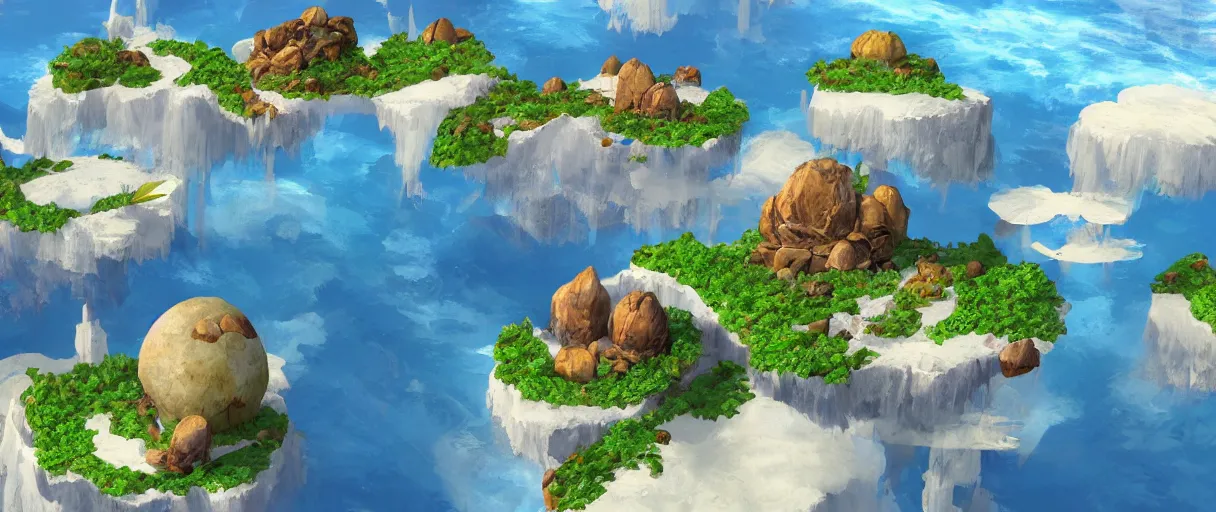 Image similar to floating islands concept art