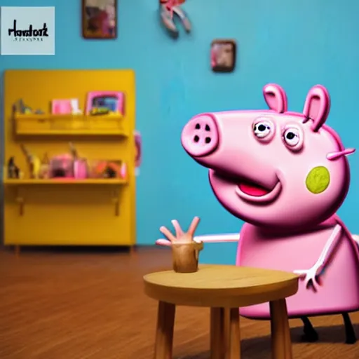 Image similar to artist, deviantart. com / 3 d - artists, therookies, 3 drender, sketchfab, of peppa pig, concept by raad, troiti, concept by vitorugo, by hernan zunig, mateus 9 5, realistic background, highly detailed, concept art, smooth, sharp focus, illustration, pinterest