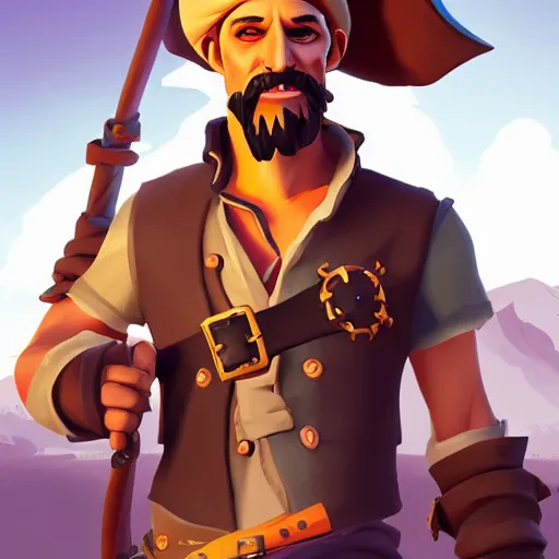 Image similar to painting jack the pirate on sea of thieves game avatar hero smooth face median photoshop filter cutout vector behance hd by jesper ejsing, by rhads, makoto shinkai and lois van baarle, ilya kuvshinov, rossdraws, illustration, art by ilya kuvshinov and gustav klimt