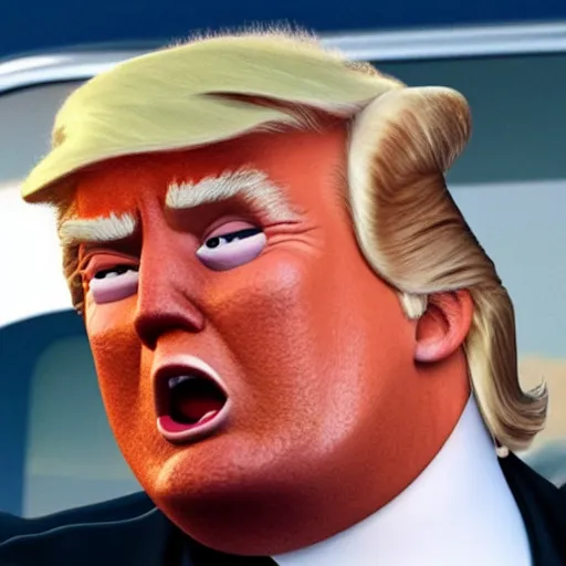 Image similar to donald trump as a character in cars
