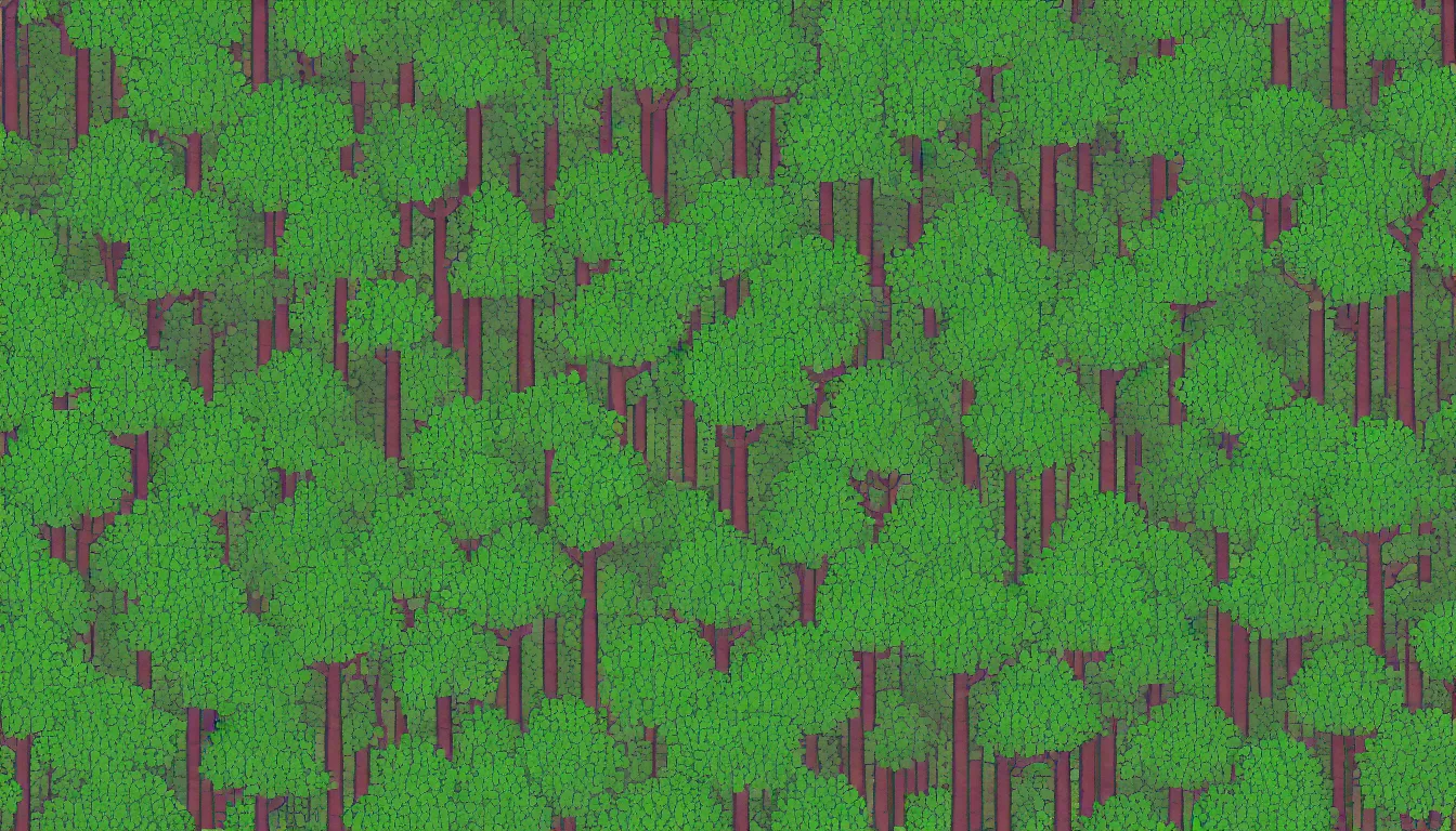 Image similar to a clearing in a forest, pixel art, high detail