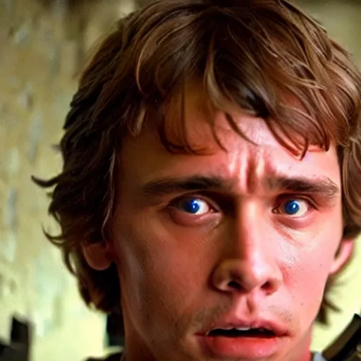 Image similar to james franco as luke skywalker in star wars episode 6, 8k resolution, full HD, cinematic lighting, award winning, anatomically correct