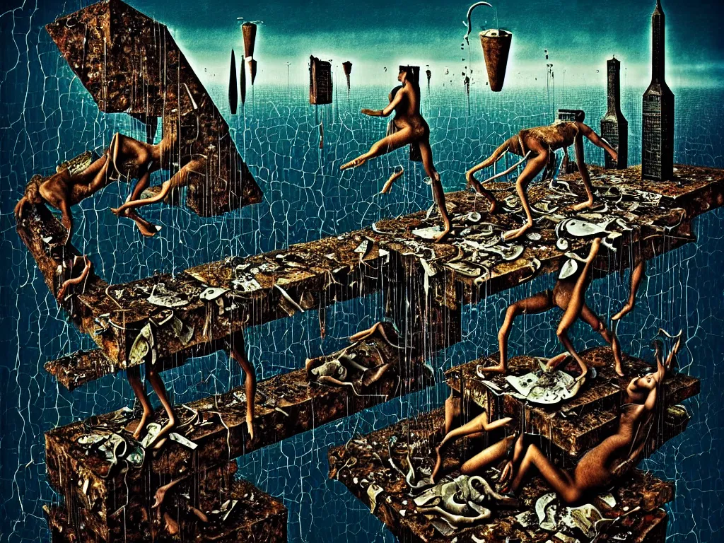 Image similar to highly detailed photo of dissolution of life, trending on deviantart, neo surrealism, sharp focus, a lot of little details, octane, masterpiece, art by max ernst