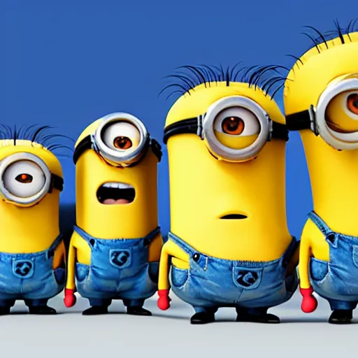 Image similar to of a bunch of minions in the shape of the number 40, 3d render