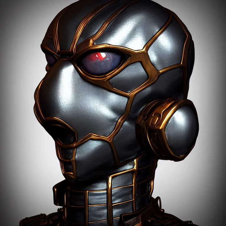 Prompt: steampunk spiderman bust shot, 3 d render, 3 d rendering, hdr, dynamic lighting, unreal engine, shiny, metallic, reflective, perfect, black gradient background