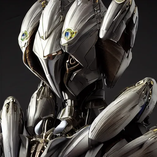 Image similar to stunning bust of a beautiful anthropomorphic humanoid robot mecha female dragon, with smooth and streamlined armor, standing and posing elegantly, well detailed dragon head with epic LED eyes and a beautiful glowing maw, sharp and dangerous sleek design, two arms, beautiful digital art, artstation, DeviantArt, FurAffinity, professional, depth of field, close-up, hd, octane render, sunset lighting