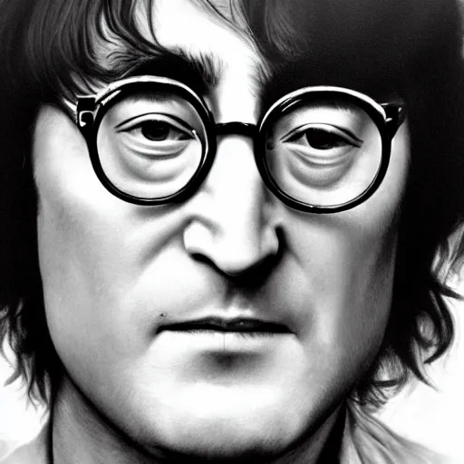 Image similar to John Lennon, hyper realistic, HD, HQ, photo realistic