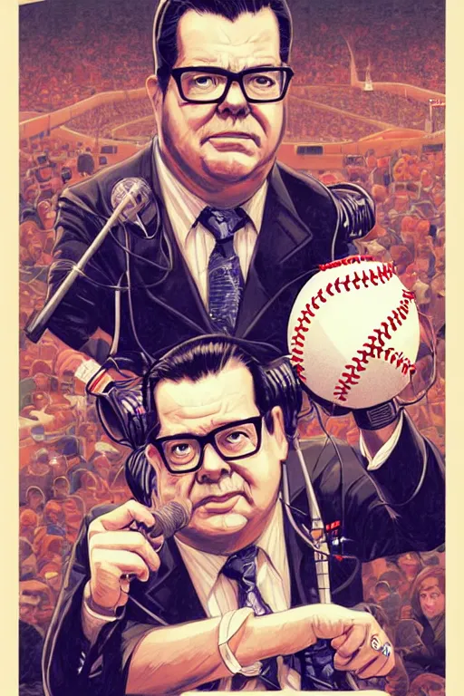 Prompt: atompunk denis coderre | | fine detail! cartoon! realistic shaded lighting! dark scifi politician award winning illustration portrait of radio host, expos baseball montreal canada, by ilya kuvshinov katsuhiro otomo, flint stones, magali villeneuve, artgerm, jeremy lipkin and michael garmash and rob rey